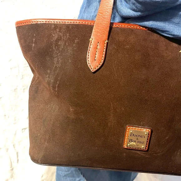 Dooney & Bourke Suede Tote Bag - REHAB PIECE - Picture 9 of 9